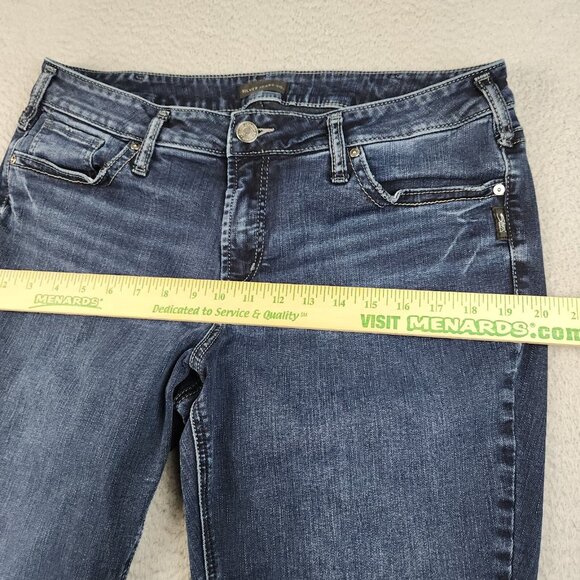Silver Jeans Womens 36x29 Suki Skinny Leg Ankle Stretch Curvy Dark Wash Denim - Picture 5 of 14